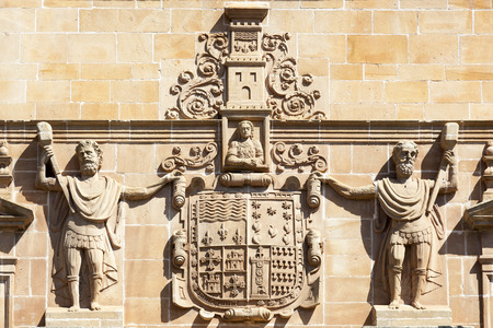 Old coat of arms made by stoneの写真素材