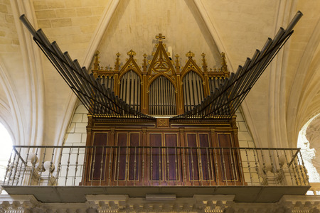 Pipe organ inside the Burgos cathedralのeditorial素材