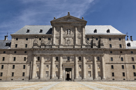 Monastery and royal residence San Lorenzo de El Escorial in Madrid, Spainのeditorial素材