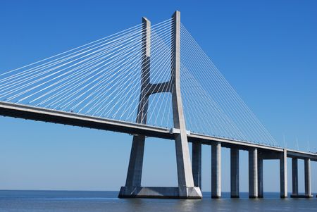 'Vasco da Gama' Bridge over River 'Tejo' in Lisbon