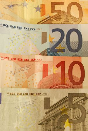 euro bills (european currency)の写真素材