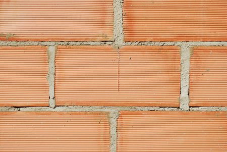 brick wall background from a house under constructionの写真素材