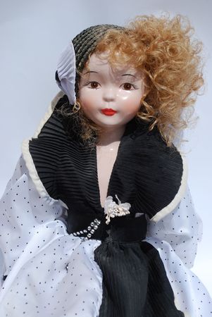 Portrait of a retro porcelain dollの写真素材