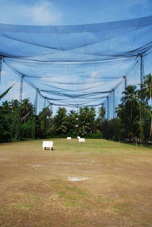 beautiful photo of the driving range golf pitchの写真素材