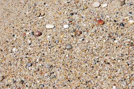 beautiful background with little stones at the beachの写真素材