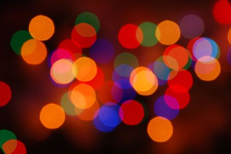 glowing Christmas lights (blur abstract color background)の写真素材