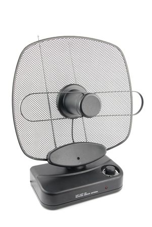 indoor television antenna isolated on white backgroundの写真素材