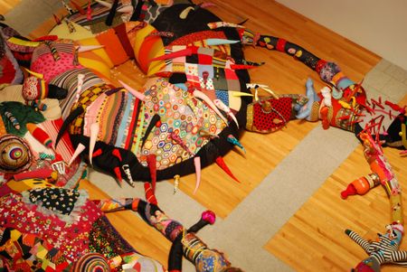 LISBON - MARCH 25: exhibition from contemporary plastic artist Joana Vasconcelos at CCB on March 25, 2011 - Lisbon, Portugalのeditorial素材