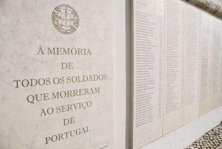 famous landmark to the portuguese soldiers fallen in Ultramar/Africa war (1961-1975) in Lisbon, Portugalのeditorial素材