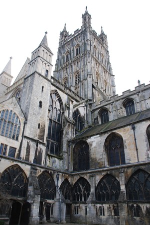 the famous Gloucester Cathedral, England (United Kingdom)の写真素材