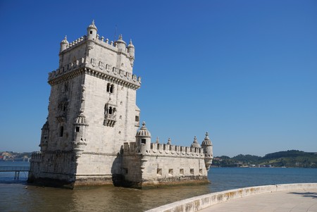 Belem Tower, one the most famous landmark in the city of Lisbon (Portugal)のeditorial素材