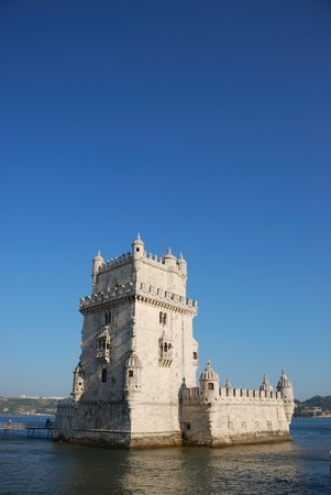 Belem Tower, one the most famous landmark in the city of Lisbon (Portugal)のeditorial素材