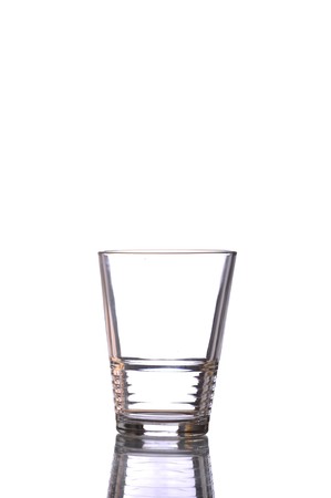 empty glass isolated on a white background の写真素材