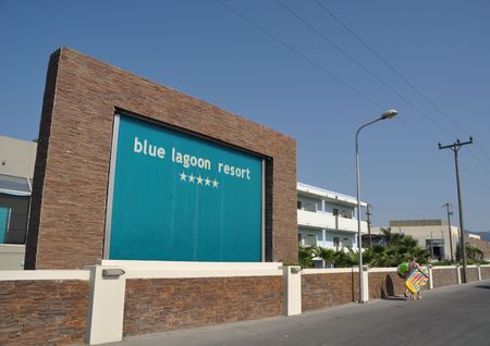 KOS - AUGUST 22 2010: five stars all inclusive Blue Lagoon Hotel on August 22, 2010 in Kos, GREECEのeditorial素材