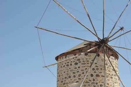 beatiful windmill in Antimahia (Kos), Greeceの写真素材