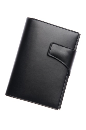 business leather agenda (isolated on white background)の写真素材