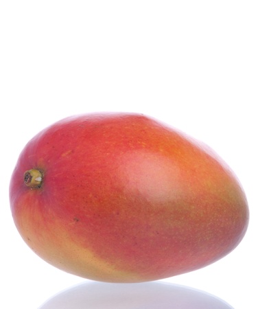 fresh mango fruit isolated on white backgroundの写真素材
