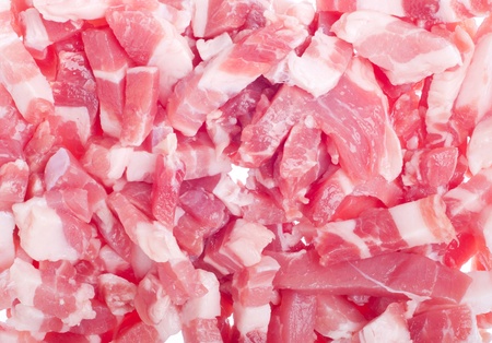 fresh bacon pieces as a texture or backgroundの写真素材