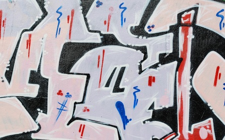 LISBON, APRIL 2 2009: colorful segment of a graffiti in Amoreiras quarter on a public road in LISBON, PORTUGALのeditorial素材