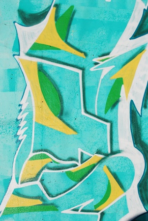 LISBON, APRIL 2 2009: colorful segment of a graffiti in Amoreiras quarter on a public road in LISBON, PORTUGALのeditorial素材