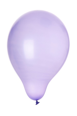 purple inflatable balloon isolated on white backgroundの写真素材