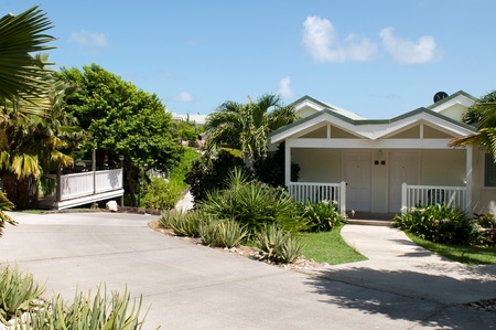 gorgeous villa on luxury resort surrounded by tropical nature, Antiguaのeditorial素材