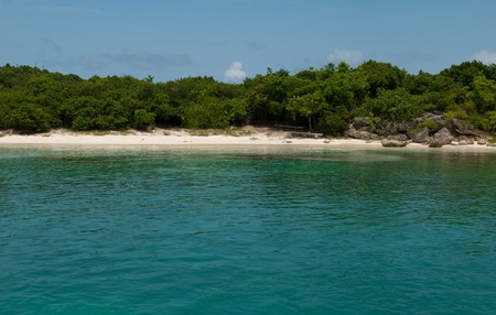 stunning deserted beach in Antigua, Caribbean の写真素材