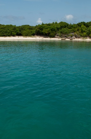 stunning deserted beach in Antigua, Caribbean の写真素材