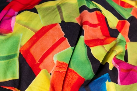 unshaped and colorful fabric background or texture  focus on the center 