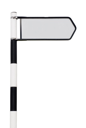 blank black and white road sign with grey copy-space for your design  isolated on white background の写真素材
