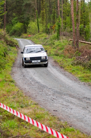 MALLOW, IRELAND - MAY 19: unidentified driver on Talbot Sunbeam at the Jim Walsh Cork Forest Rally on May 19, 2012 in Mallow, Ireland. 4th round of the Valvoline National Forest Rally Championship.のeditorial素材