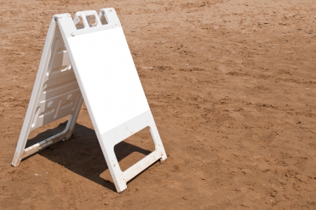 empty plastic board at the beach in Weston-super-Mare, United Kingdomの写真素材