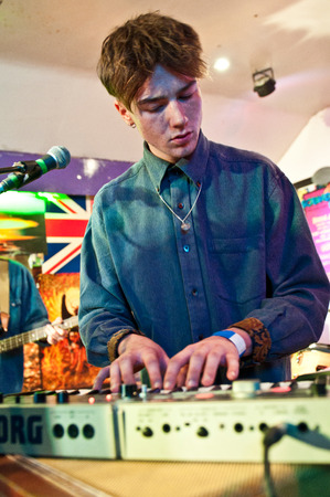 READING - APRIL 27, 2013: Coastal Cities perform at The Purple Turtle in Reading, UK on April 27,...