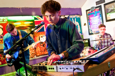 READING - APRIL 27, 2013: Coastal Cities perform at The Purple Turtle in Reading, UK on April 27,...