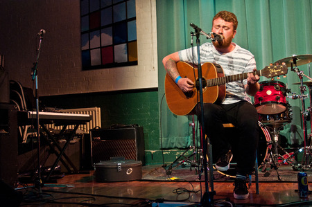 READING - APRIL 27, 2013: Liam O'Bey perform at South Street Arts Centre in Reading, UK on April 27,...