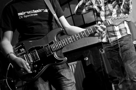 READING - APRIL 27, 2013: Quiet Quiet Band perform at South Street Arts Centre in Reading, UK on April 27, 2013. Are You Listening? Festival is a brand new, one day multi venue music festival in Reading, Berkshire supporting Reading Mencap.のeditorial素材