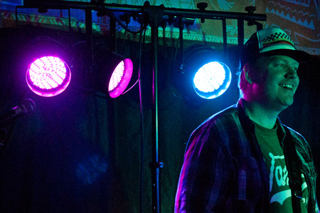 READING - APRIL 27, 2013: Damien A Passmore & The Loveable Fraudsters perform at RISC in Reading, UK on April 27, 2013. Are You Listening? Festival is a brand new, one day multi venue music festival in Reading, Berkshire supporting Reading Mencap.のeditorial素材