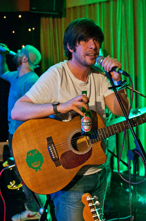 READING - APRIL 27, 2013: Stagecoach perform at Pavlov's Dog in Reading, UK on April 27, 2013. Are You Listening? Festival is a brand new, one day multi venue music festival in Reading, Berkshire supporting Reading Mencap.のeditorial素材