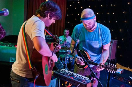 READING - APRIL 27, 2013: Stagecoach perform at Pavlov's Dog in Reading, UK on April 27, 2013. Are You Listening? Festival is a brand new, one day multi venue music festival in Reading, Berkshire supporting Reading Mencap.のeditorial素材
