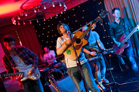 READING - APRIL 27, 2013: Stagecoach perform at Pavlov's Dog in Reading, UK on April 27, 2013. Are You Listening? Festival is a brand new, one day multi venue music festival in Reading, Berkshire supporting Reading Mencap.のeditorial素材