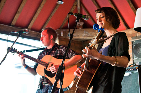 READING - APRIL 27, 2013: Our Biscuit Selves perform at Milk in Reading, UK on April 27, 2013. Are You Listening? Festival is a brand new, one day multi venue music festival in Reading, Berkshire supporting Reading Mencap.のeditorial素材