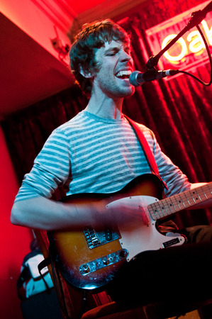 READING - APRIL 27, 2013: Wild Swimmers perform at Oakford Social Club in Reading, UK on April 27, 2013. Are You Listening? Festival is a brand new, one day multi venue music festival in Reading, Berkshire supporting Reading Mencap.のeditorial素材
