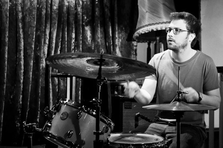 READING - APRIL 27, 2013: Wild Swimmers perform at Oakford Social Club in Reading, UK on April 27, 2013. Are You Listening? Festival is a brand new, one day multi venue music festival in Reading, Berkshire supporting Reading Mencap.のeditorial素材