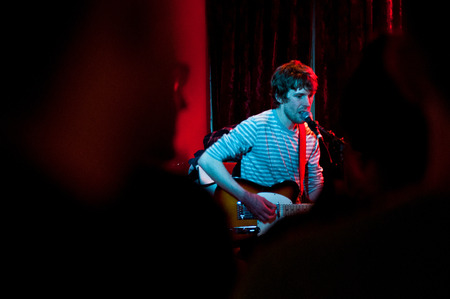 READING - APRIL 27, 2013: Wild Swimmers perform at Oakford Social Club in Reading, UK on April 27, 2013. Are You Listening? Festival is a brand new, one day multi venue music festival in Reading, Berkshire supporting Reading Mencap.のeditorial素材
