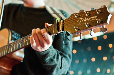 READING - APRIL 27, 2013: Jordan O'Shea perform at Pavlov's Dog in Reading, UK on April 27, 2013. Are You Listening? Festival is a brand new, one day multi venue music festival in Reading, Berkshire supporting Reading Mencap.のeditorial素材