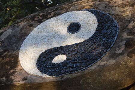 SAN MARTIN DE VALDEIGLESIAS, SPAIN - OCTOBER 20, 2019:    The Enchanted Forest. Rock designs with mineralsのeditorial素材