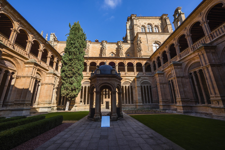 Cloister of the Processions of the San Esteban Monastery in Salamanca, Spain.のeditorial素材
