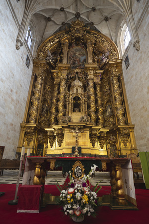 Gothic church of the San Esteban Convent in Salamanca, Spainのeditorial素材