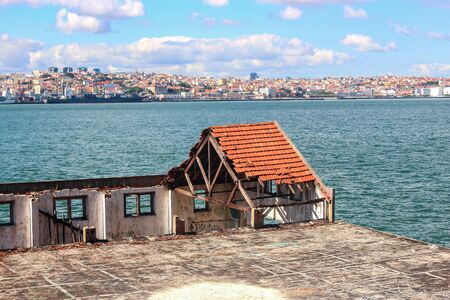 Abandoned wine factory in Almada, near Lisbonの写真素材