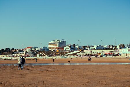 Carcavelos beach, Carcavelos, Cascais, Lisbon, Portugalの写真素材